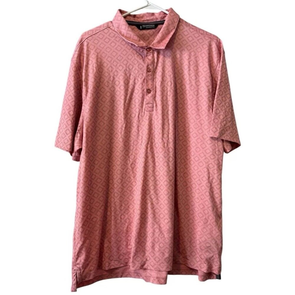 7 Diamonds Polo Shirt Adult‎ Size XXL Diamond Cotton Blend Golf Preppy Modern